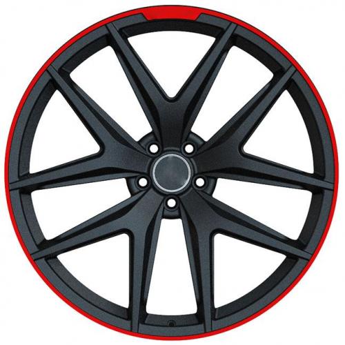 Gloss black forged car wheel